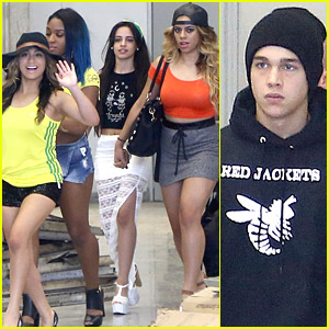 Fifth Harmony & Austin Mahone Arrive in Rio De Janeiro Together