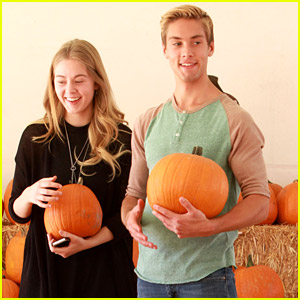 Austin North & Sister Lauren Pick Up Pumpkins