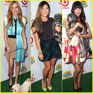 Bella Thorne & Jenna Ushkowitz Get Cozy with Puppies for Charity!