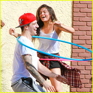 Bethany Mota & Mark Ballas Try Out Extreme Hula Hooping - See The Fun Pics!