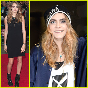 Cara Delevingne: Four 'Cara D for DKNY' Promo Stops Before 'Face of An Angel' Premiere