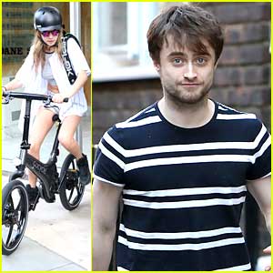 Cara Delevingne Bikes Alongside Daniel Radcliffe After Business Meeting