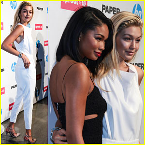 Gigi Hadid & Chanel Iman Are Classic Beauties At Launch Party