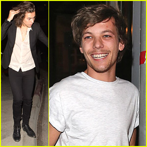 One Direction's Louis Tomlinson & Harry Styles Enjoy The Night Out In Separate Countries