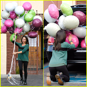 Val Chmerkovskiy Got Janel Parrish 26 Balloons For Her Birthday & It Looked Like A Deleted Scene From 'Up'