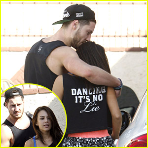 Janel Parrish Films Val Chmerkovskiy's Chest Waxing - Watch It Here!