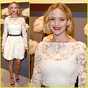 Jennifer Lawrence Keeps It White & Lacy at Elle Women in Hollywood Celebration