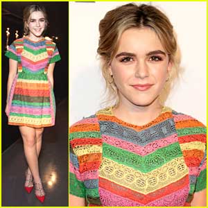 Kiernan Shipka Gets Colorful For Hollywood Costume Opening Party
