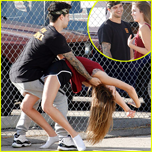 Mark Ballas Deep Dips Sadie Robertson During DWTS Practice - See The Pics!