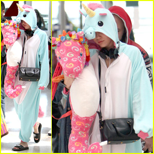Only Miley Cyrus Can Pull Off Wearing a Unicorn Onesie