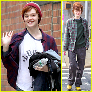 Elle Fanning Is All About the Flannel on 'Three Generations' Set