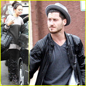 Janel Parrish & Val Chmerkovskiy Are Halloween Party Ready After Practice