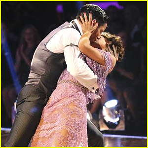 Janel Parrish & Val Chmerkovskiy Smooch During 'DWTS' Week 9 - See the Pics!