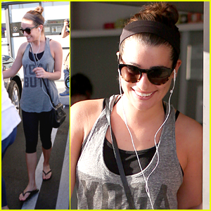 Lea Michele Treats Herself To A Spa Day After Filming Flee's 700th Performance