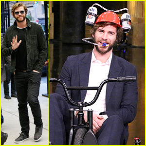 Liam Hemsworth Competes in Tricycle Race on 'Tonight Show'