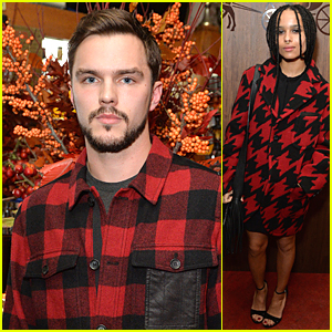 Nicholas Hoult & Zoe Kravitz Rock Holiday Red at Coach Thanksgiving Dinner