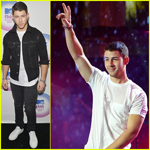 Nick Jonas Performs 'Jealous' in the Rain at MTV EMA 2014 Kick Off!