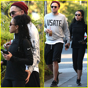 Robert Pattinson & FKA twigs Show Some PDA on a Lunch Date!