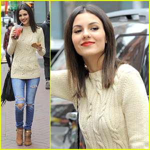Victoria Justice Keeps Working On 'Eye Candy' In Cool Weather
