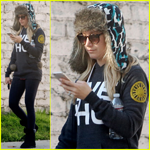 Ashley Tisdale Rocks a Parka Hat Better Than Any One We Know