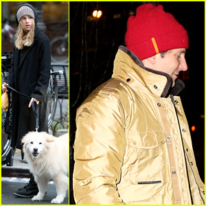 Bradley Cooper Performs in Front of Jennifer Lawrence While Suki Waterhouse Walks Her Pup