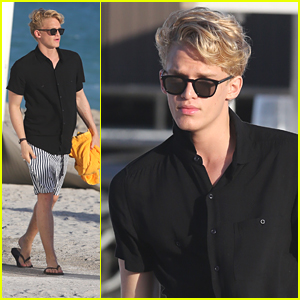 Cody Simpson Chills On The Beach After Studio Time