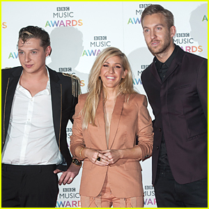 Ellie Goulding Gets Surrounded By Calvin Harris & John Newman at BBC Music Awards 2014