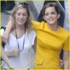 Emma Watson Meets Up With Her Gal Pals on Set!