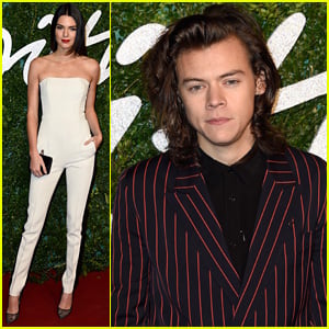 Harry Styles & Ex Kendall Jenner Both Bring Style to British Fashion Awards 2014
