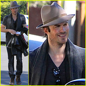 Ian Somerhalder Catches a Ride Home After Visiting Nikki Reed's House