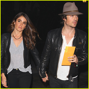 Nikki Reed & Ian Somerhalder Wear Matching Leather on Their Lakers Date Night!