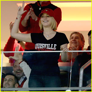 Jennifer Lawrence Gets Into the Spirit at a Louisville Cardinals' Game - Watch Here!