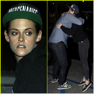 Kristen Stewart Hugs It Out with a Male Friend