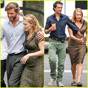 Liam Hemsworth & Kate Winslet Enjoy Each Other's Company on 'Dressmaker' Set