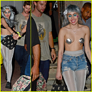 Miley Cyrus Wears a Bra to End Her Night with Her Boyfriend Patrick Schwarzenegger Close By!