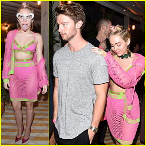 Miley Cyrus & Patrick Schwarzenegger Keep Close at Miami Party