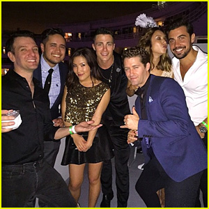 Colton Haynes & Ally Maki Ring in 2015 with an 'N Sync Member!