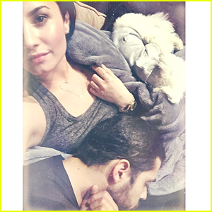 Demi Lovato Shares Adorable Photo With A Sleepy Wilmer Valderrama & Buddy - See It Here!