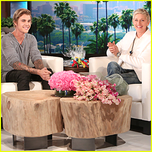 Justin Bieber Looks Happy to Surprise Ellen DeGeneres During Birthday Week