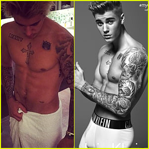 Justin Bieber Mocks His Photoshop Controversy With a Shirtless Selfie