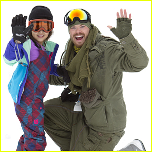 Kellan Lutz Teaches Kids How To Snowboard at Sundance