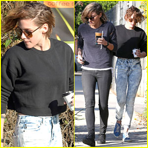Kristen Stewart Gets Her Morning Coffee with Alicia Cargile