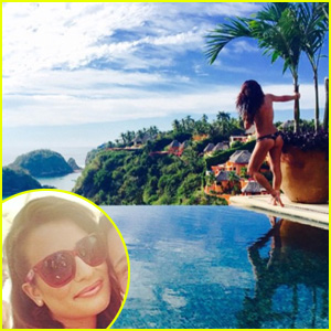 Lea Michele Soaks Up the Sun During New Year's Eve in Mexico
