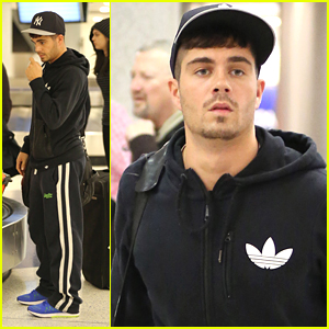 The Wanted's Max George Hides New Hair After Arriving Back In LA