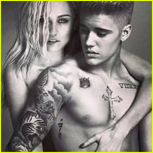 Miley Cyrus Spoofs Justin Bieber's Calvin Klein Ads
