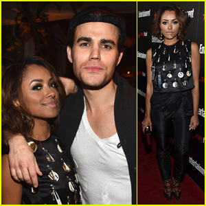 Paul Wesley Meets Up With Kat Graham at EW's SAG Party 2015