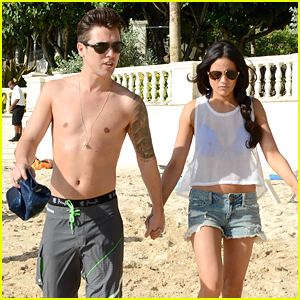 Union J's JJ Hamblett & Girlfriend Caterina Lopez Hit The Beach in Barbados