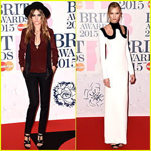 Cara Delevingne & Karlie Kloss Bring Their Supermodel Looks to BRIT Awards 2015