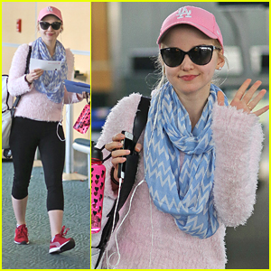Dove Cameron's Cute & Cozy Airport Style Is The Best Thing