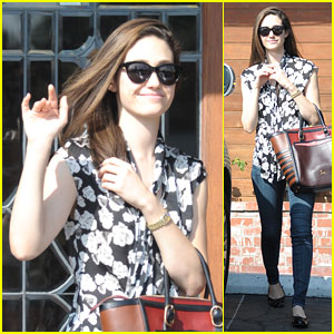 Emmy Rossum Can't Stop Smiling On Her Day Off!